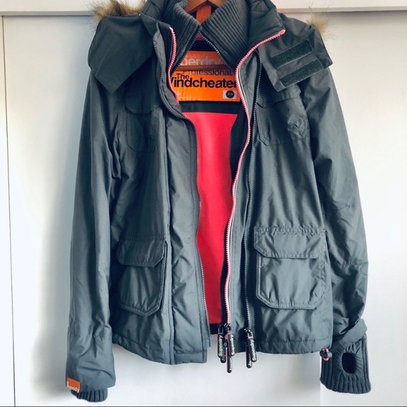 SUPERDRY WINDCHEATER WINTER JACKET FLEECE LINING - Picture 2 of 7